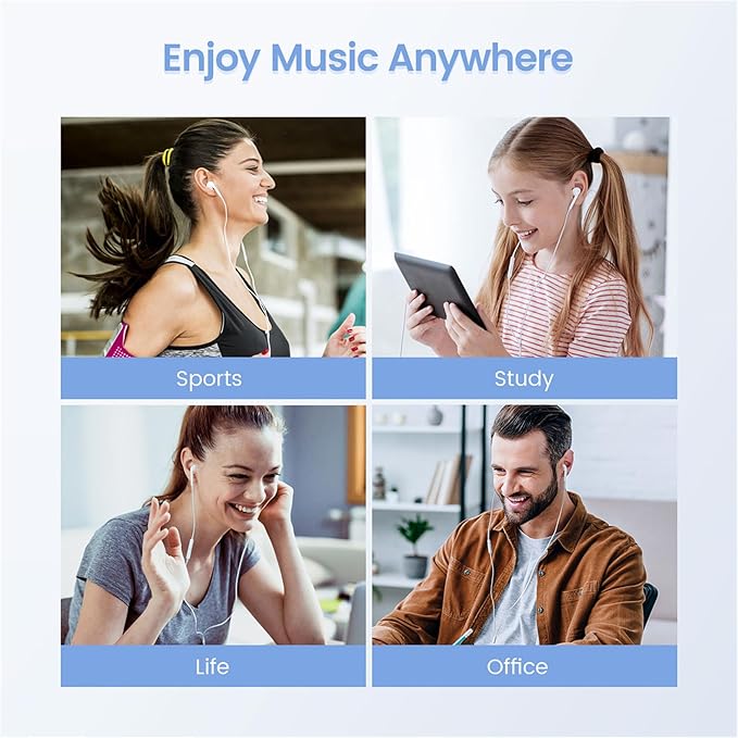 USB C Headphones for iPhone 17, Type C Earbuds Wired Earbuds with Microphone & Remote Control Noise Cancelling Earphones, Compatible with iPhone 17 Pro Max, iPad Pro, Most USB C Jack Devices