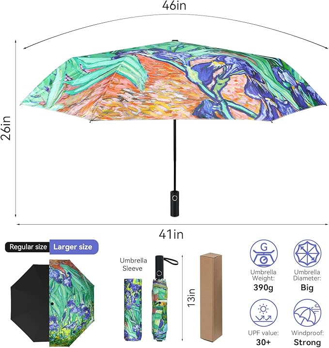 Umbrella, Pretty Umbrellas for Women and men, Ladies Umbrellas for Rain, Automatic Folding Umbrellas Open Close