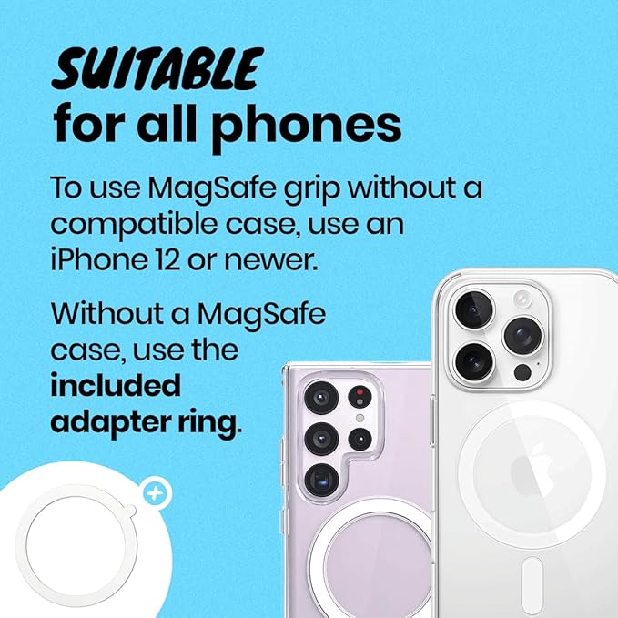 OnTheGrip Cute Natural Seashell Design Heart Shape Collapsible Mobile Phone Grip Stand Holder for Smartphone Tablet Cell Phone Accessory (Violet)