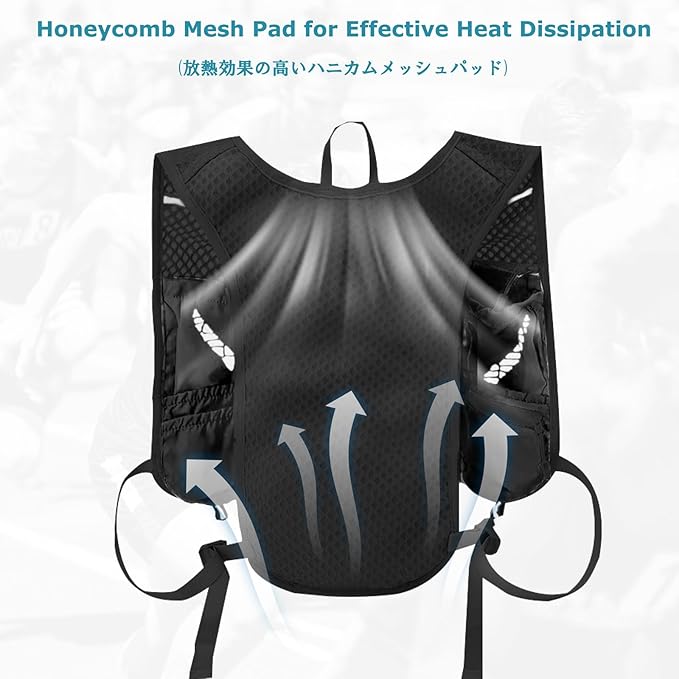 YAPJEB Hiking Hydration Vest Backpack 5L Lightweight with 2L Water Pack Bladder Daypack for Men Women Cycling, Running, Hiking and Biking (01 Grey Only Vest 5L)
