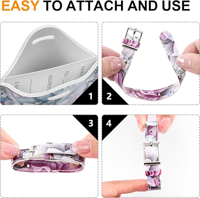 4 Pack Luggage Tag for Suitcases TSA Approved, Leather Suitcase Tags Identifiers, Cute Bag Name Travel Tags ID Labels for Women Men Cruise Airport Luggage Travel Essentials by Sodsay