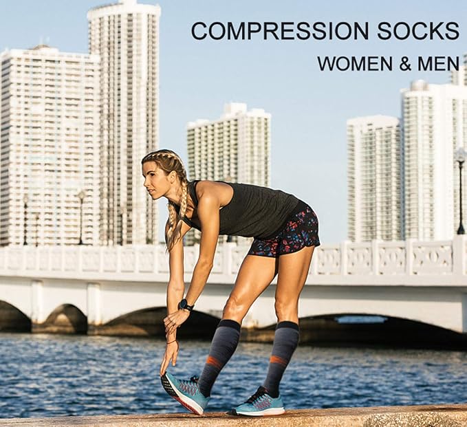 FuelMeFoot 3 Pack Copper Compression Socks - Compression Socks Women & Men Circulation - Best for Medical,Running,Athletic