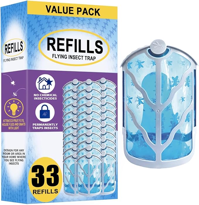 BAIMNOCM 33 Pack Refills Cartridge Compatible with Flying Insect Trap Refill M364 M364A and Max,White