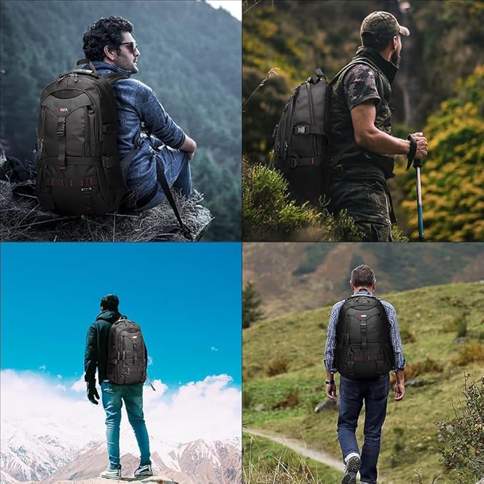 KAKA Travel Backpack Fight Approved with 17.3 inch Laptop Lackpack Compartment Outdoor Duffle Bag for men and women