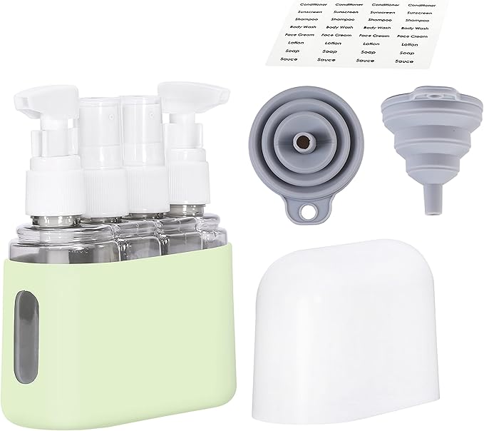 Bpluma Travel Bottles, Leak Proof Containers For Toiletries TSA Approved Airplane Accessories Kits For Liquid With Labels