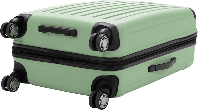 Kenneth Cole REACTION Renegade Luggage Expandable 8-Wheel Spinner Lightweight Hardside Suitcase, Seafoam, 28-Inch Checked