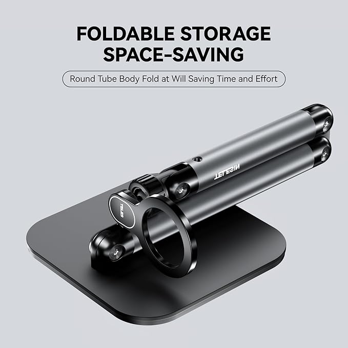 Phone Holder for Desk, with Magnetic Design, Tablet Stand for iPad, with Heavy Duty Metal Base, Desktop Stand Holder with 360° Rotation, Height & Angle Adjustable, for Video Calls, Vlog Recording