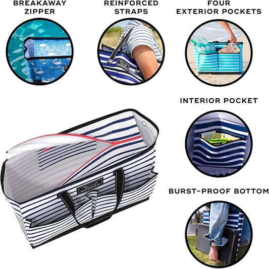 SCOUT Ben Pocket Tote - Large Multi-Use Tote Bag for, Nurses, Teachers, and Moms, 5 Pockets for Organizing, Breakaway Zipper