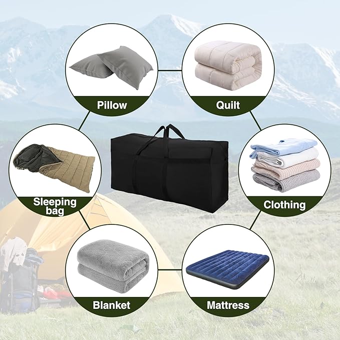 REDCAMP Foldable Travel Bag, Large Sports Bag, 75L/96L/100L, Lightweight Waterproof Tote Bag