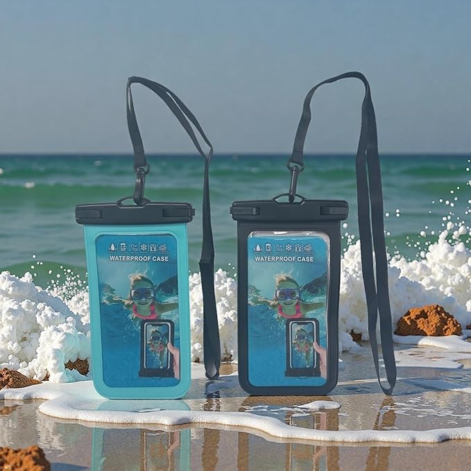 Waterproof Phone Pouch, Waterproof Phone Case, for iPhone 17 16 15 14 Pro Max，IPX8 Waterproof Rating, airtight Zipper Seal