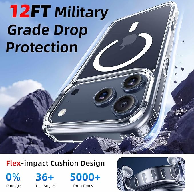 Ntwinro Magnetic for iPhone 17 Pro Clear Case (Compatible with MagSafe) with Pink Detachable Wallet & Card Holder for 3 Cards [RFID Blocking] Military Grade Protective Slim Phone Cover