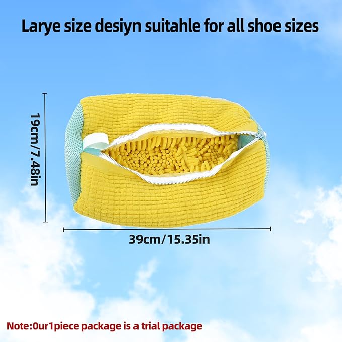 2-Packs Shoe Washing Bag for Washing Machine,Laundry Shoe Bag for Washer and Dryer Reusable Shoe Cleaning Bag