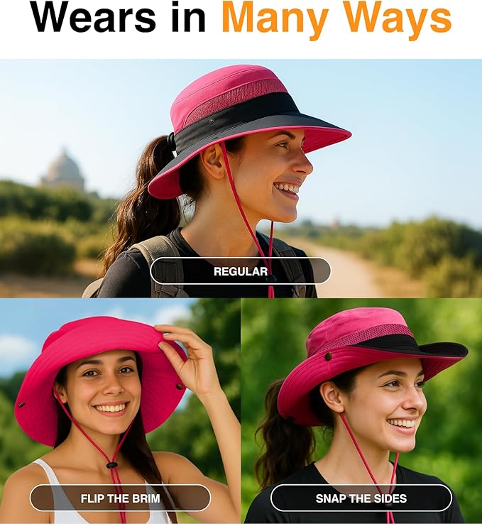 GearTOP Safari Hat for Men Sun Hats for Women UV Protection UPF 50+ Fishing, Gardening, Hiking Hat (22-23 1/2")