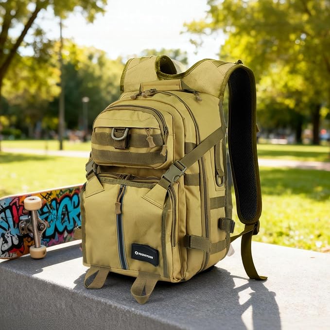 25L Hiking Backpack - 600D Oxford Water-Resistant, Large Capacity Dual-Shoulder Bag for Outdoor Trekking Camping