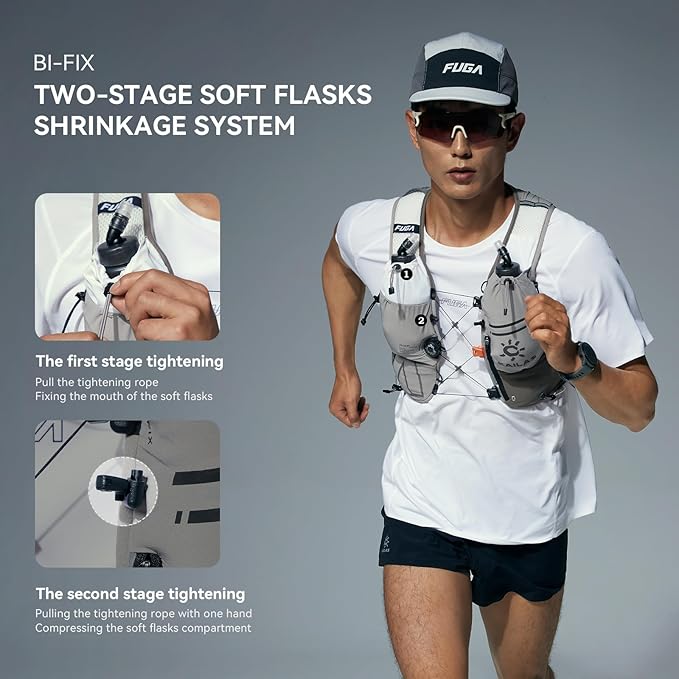 KAILAS FUGA AIR 8 Ⅳ Running Hydration Vest Hydration Pack Lightweight with Two TPU Water Bladders for Women Men Trail Cycling Hiking