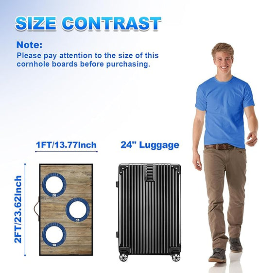 Portable Cornhole Board Set with Bean Bags,Choose 3 * 2 ft or 2 * 1 ft Cornhole Boards for Adults Kids Cornhole Games for Indoor and Outdoor Party Camping Equipment