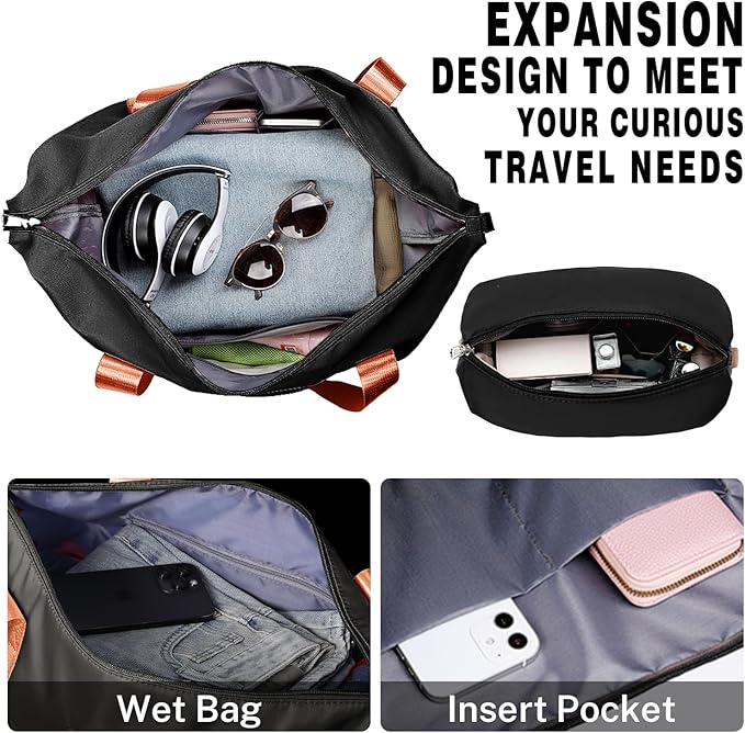 Krute Carry On Luggage Sets 3 Pieces Suitcase Set Hard Shell PC+ABS Airline Approved Suitcases with Spinner Wheels TSA Approved 20 Inch Luggage (BlackBrown)