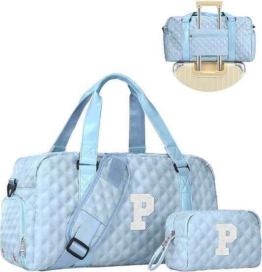 Elilier Personalized Gym Bag for Girls, Kids Travel Duffel Bag, Graduation Gift Ideas 2025, Monogram Weekender Bag with Shoes Compartment, Monogram others day gifts, Girls Gifts for Kids Friends