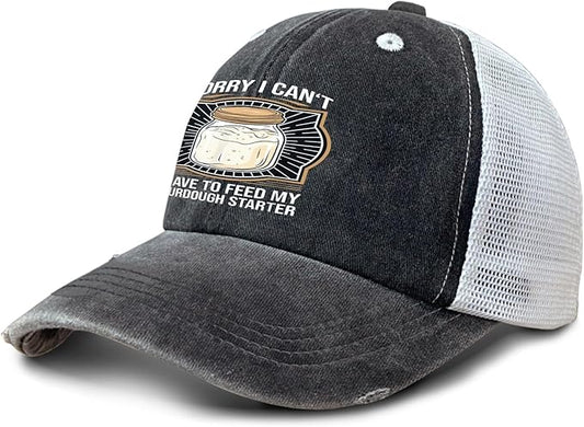Ask Me About My Sourdough Starter Bread Baking Baker Bakery Hats Beach Cap for