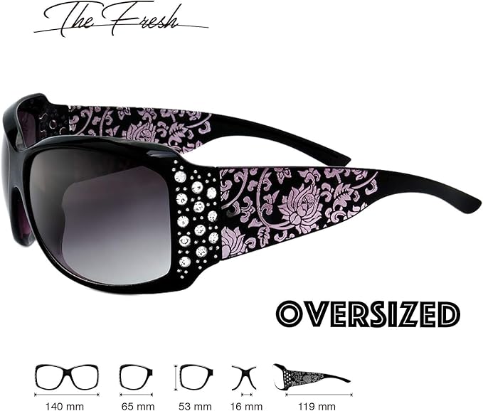 The Fresh Trendy Classic Women Hot Fashion Rhinestones Sunglasses with Gift Box