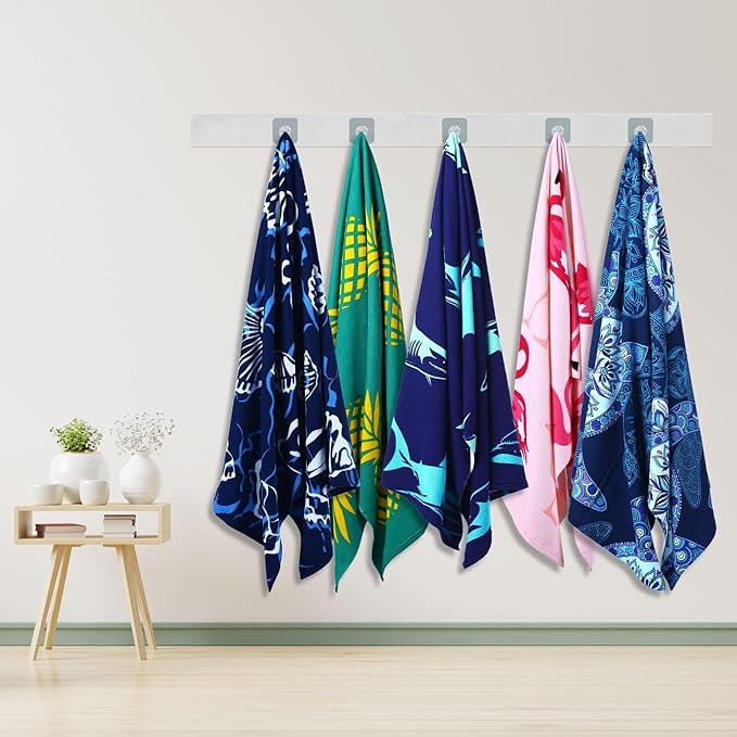 Genovega 2 Packs Oversized Beach Towel Set Extra Large Big XL Pool Camping Swim Clearance Towels 36x72 Soft Blanket Cruise Essentials Accessories Must Haves Vacation Necessities Adult Shark Pineapple