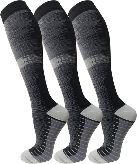 FuelMeFoot 3 Pack Copper Compression Socks - Compression Socks Women & Men Circulation - Best for Medical,Running,Athletic