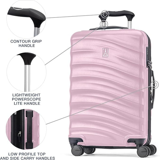 Travelpro Maxlite Air V2 Hardside Expandable Carry on Luggage, 8 Spinner Wheels, Lightweight Hard Shell Suitcase, TSA lock, Pink, Carry On 21-Inch