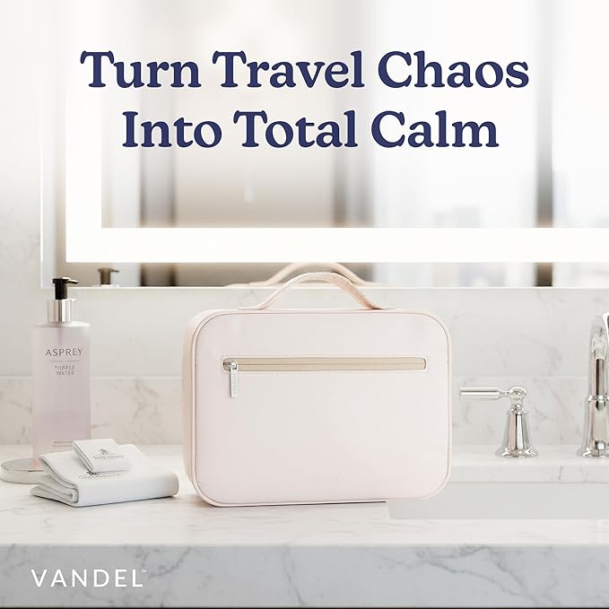 VANDEL Waterproof Hanging Toiletry Bag for Travelling, Hanging Makeup Organizer Bag, Cosmetic Travel Bags for Women Travel Toiletry Bags, Makeup Case Toiletries Organizer Hygiene Bathroom Shower Caddy