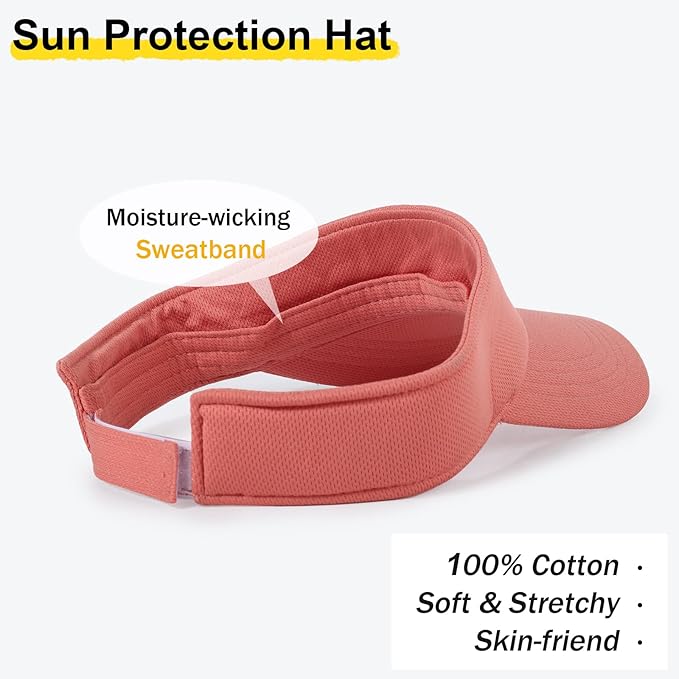 Sun Visor Hat Adjustable Velcro Outdoor Sports Cap for Men Women Adults