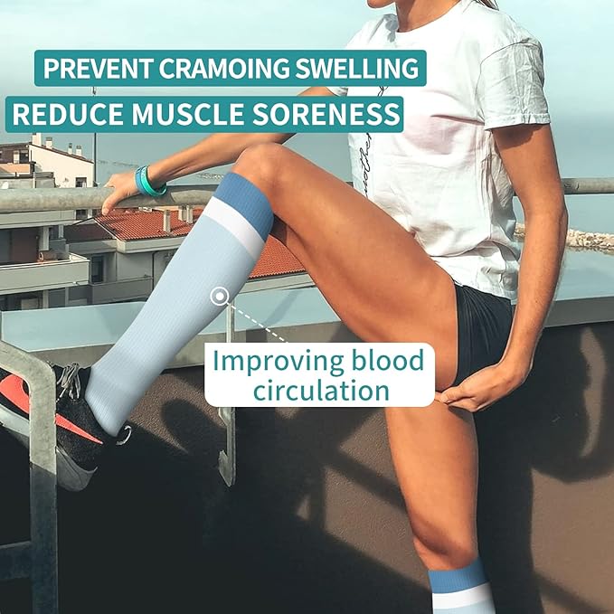Laite Hebe 4 Pairs-Compression Socks for Women&Men Circulation-Best Support for Nurses,Running,Athletic