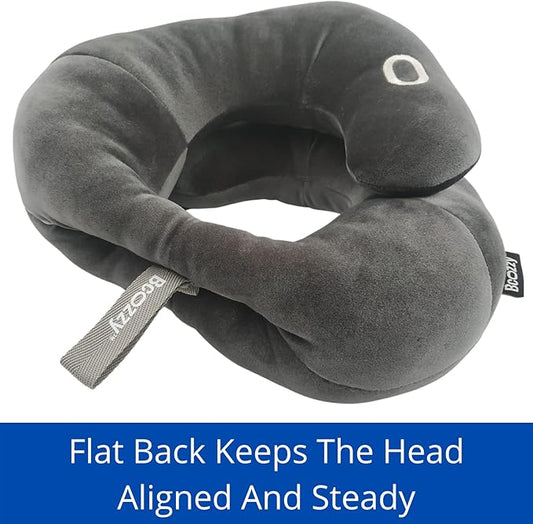 BCOZZY Neck Brace Pillow - Patented Relief for Neck Pain and Supportive Sleep-Soft, Washable, and Adjustable for Comfortable Resting. Black