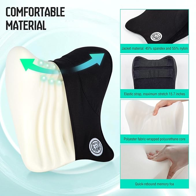 Car Neck Pillow for Driving Seat, Soft Memory Foam Headrest Pillow with Adjustable Strap and Removable Cover, Ergonomic Neck Support for Car, Office Chair, Gaming Chair – Dark Grey