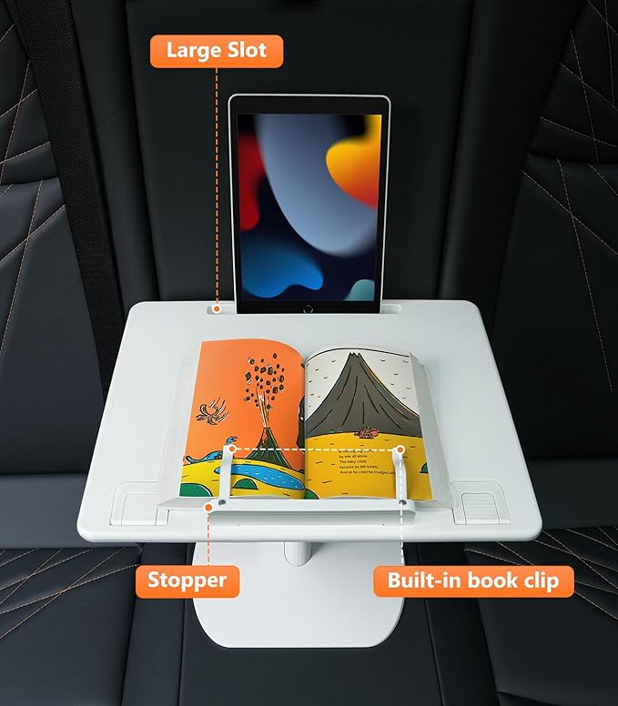 xuenair Car Seat Tray Table for Kids Driver Passenger, Car Desk for Laptop Computer Tablet iPad iPhone Book, Adjustable Portable Laptop Stand for Car Vehicle Camping Travel