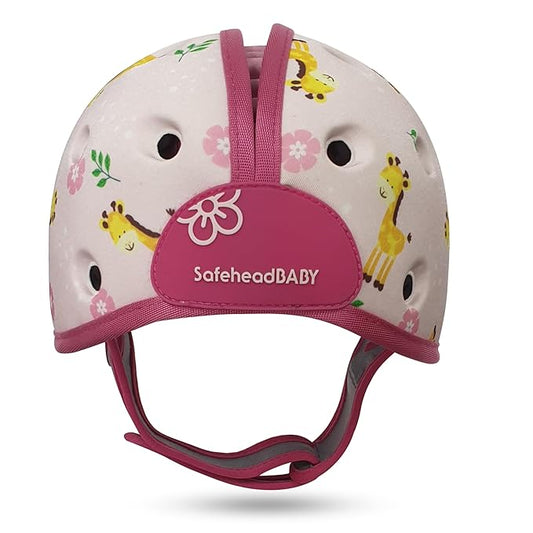 SafeheadBABY Soft Baby Head Protector Helmet for Crawling and Walking 7–24 Months – Ultra-Lightweight & Breathable Infant Safety Helmet That Grows with Your Baby (Head Circ. 40–52 cm) – Giraffe Baby