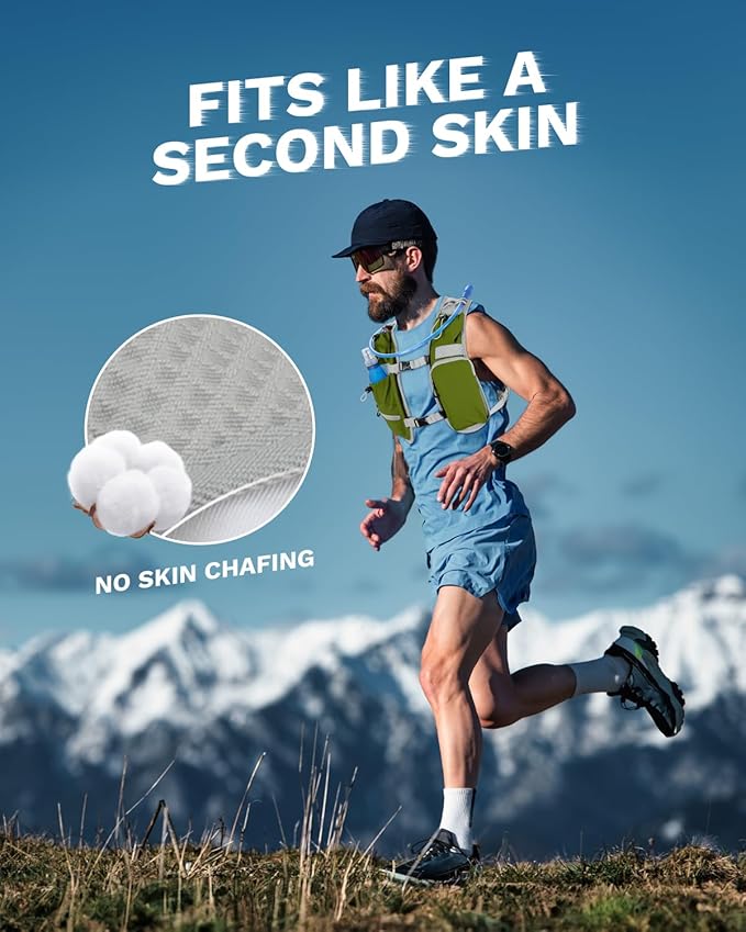 Running Vest for Women and Men, Hydration Running Backpack, Runners Vest, Hydration Vest, with Front Phone Holder, Adjustable Chest and Waist Strap