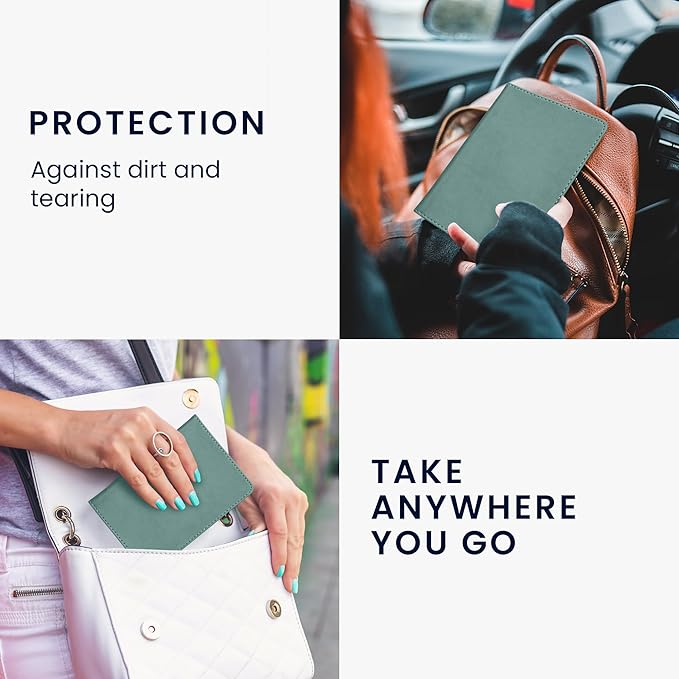 kwmobile Registration and Insurance Holder - Car Document Holder for Vehicle Documents and Cards - PU Leather - Black