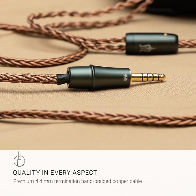 MEZE AUDIO | LIRIC 2nd Generation | Wired Over-Ear Closed-Back Planar Magnetic Headphones for Audiophiles | Macassar Ebony Wood Earcups | Detachable Magnetic Earpads | Premium Braided Cable Included