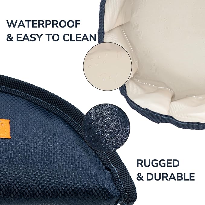 LumoLeaf Collapsible Dog Bowls, Large 68oz/80oz Lightweight Foldable Travel Bowl 10 Cups, Portable Water and Food Bowls for Pets Dogs with Zipper (White)