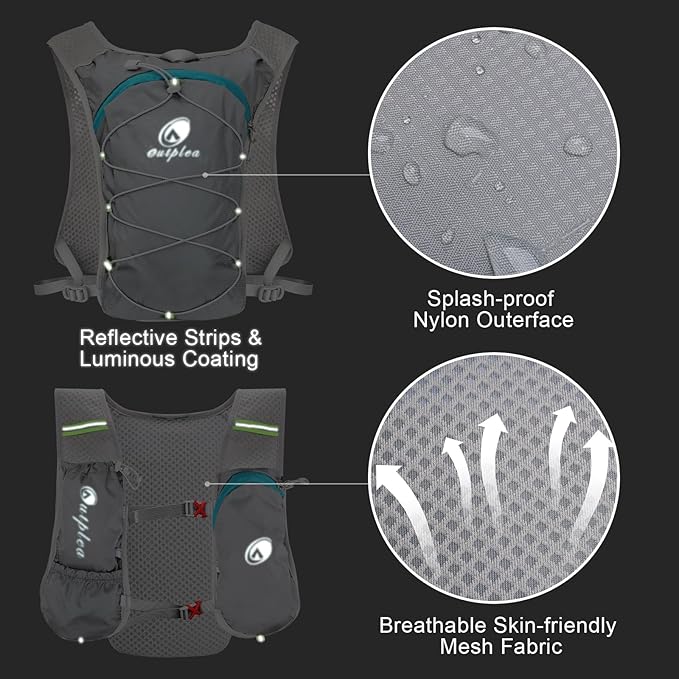 Small Lightweight Running Hydration Vest with 2L Water Bladder for Race, Lightweight Water Backpack Hydropack for Hiking