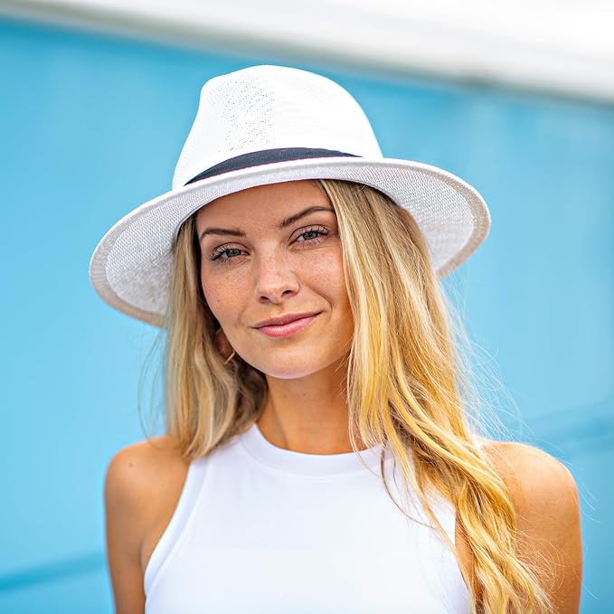 Matte Toyo Ribbon Safari Sun Hat - 2 1/2" Brim, UPF (SPF) 50+ UVA/UVB Sun Protection