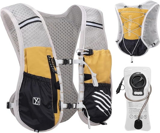Hydro Pack Running Vest for Men Women, Hydration Backpack with 2L Water Badder, Lightweight Water Vest