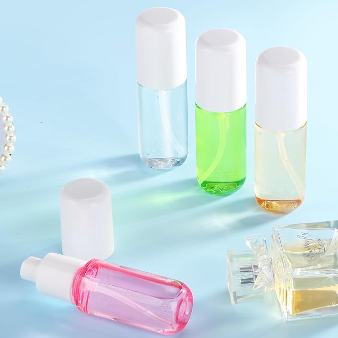 Travel Spray Bottles 1.35oz/40ml Fine Mist Empty Spray Bottles Mini Refillable Plastic Travel Bottle Set for Traveling and Outgoing