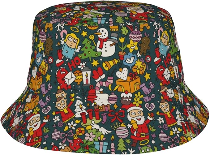 Colorful Fire Balloon, White Cloud Fisherman Hat Summer Foldable UV Protection Sun Hat
