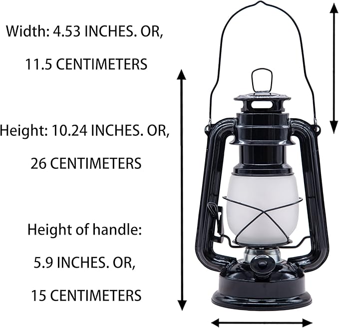 YAKii LED Vintage Flame Lantern Metal Outdoor Hanging Lantern with Dancing Flame Battery Operated Halloween Outdoor Indoor Decoration(Black)