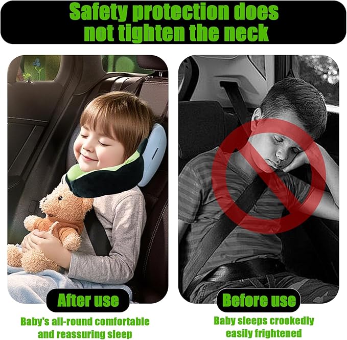 Travel Pillow for Kids & Adults Car Neck Pillow Memory Cotton U-Shaped Neck Pillow Soft Head Support Travel Accessories for Airplane Car Train Bus (Capybara)