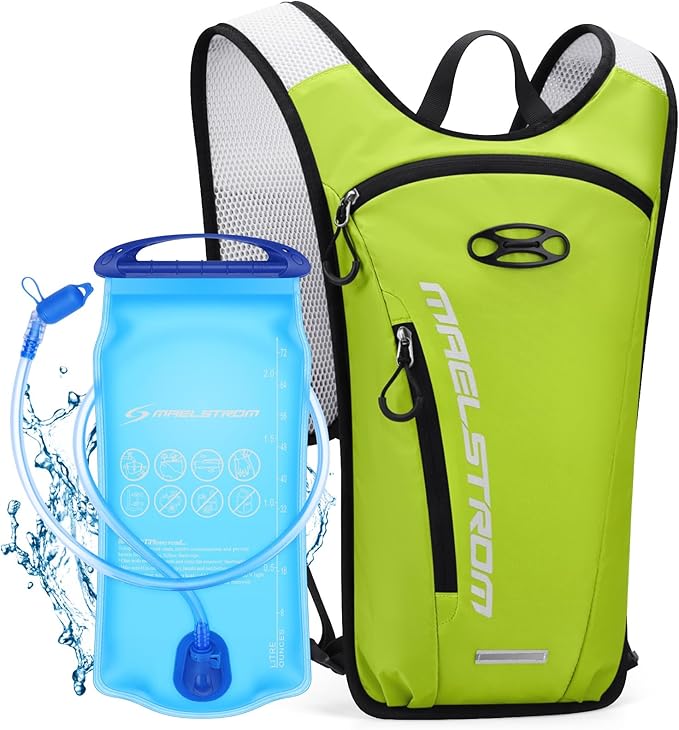 Maelstrom Running Hydration Vest, Hiking Backpack with 2L Water Bladder for Cycling Rave for Men Women