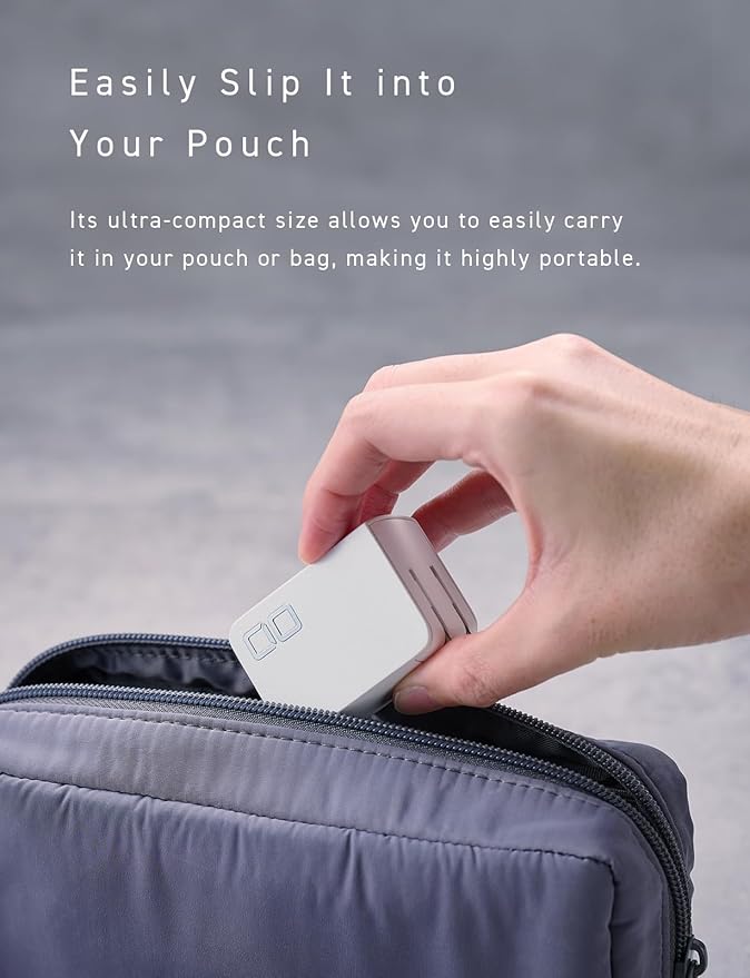 CIO 65W USB C Charger Block, Max 67W GaN Fast Charging Brick w/Dual Type-C Ports & Type-A, USBC Charger, Wall Adapter for Laptop/Phone/Tablet, Multi Travel Power Brick, NovaPort Trio II 2C1A (White)