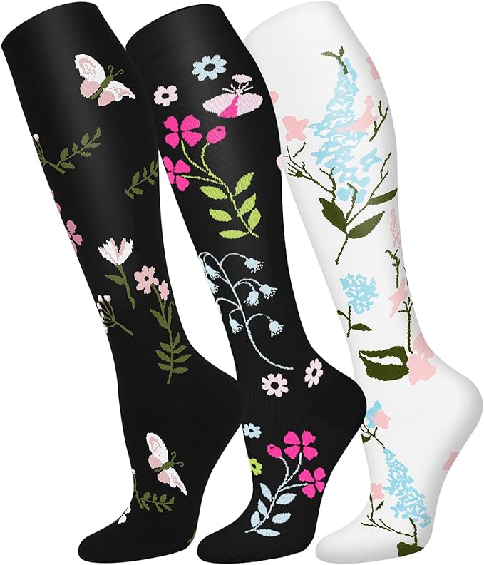 FuelMeFoot 3 Pack Copper Compression Socks - Compression Socks Women & Men Circulation - Best for Medical,Running,Athletic