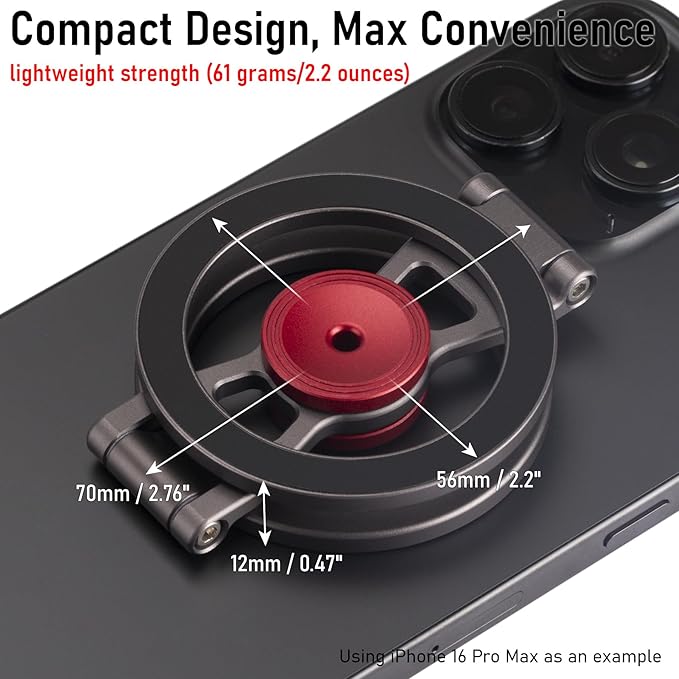 Magnetic Phone Stand & Fidget Spinner Combo– Hands-Free Holder for iPhone 12-17/MagSafe Cases – Dual Magnetic Rings, Strong Adhesion, Stress Relief Accessory for Home/Office/Travel/Gym