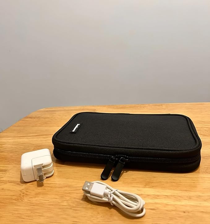 Cord Organizer Travel, Cable Bag, Electronics Organizer Travel Case, Tech Carrying Pouch, Charger Carrying Case, Tech Gifts, Black 11B